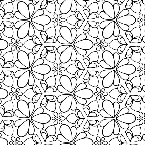Geometric Zentangle Fractal Coloring Page