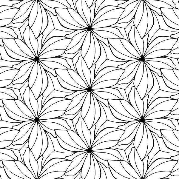 Flower Mosaic Mandala Coloring Page Image