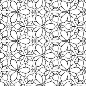 Geometric Zentangle Fractal Coloring Page Image