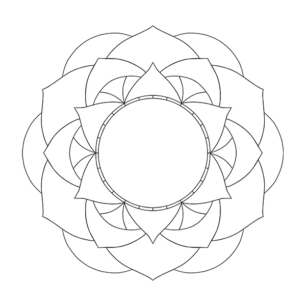 Basic Lotus Mandala Coloring Page - cover Image