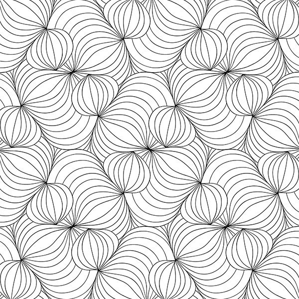 Full-Page Fractal Waves Coloring Page Image