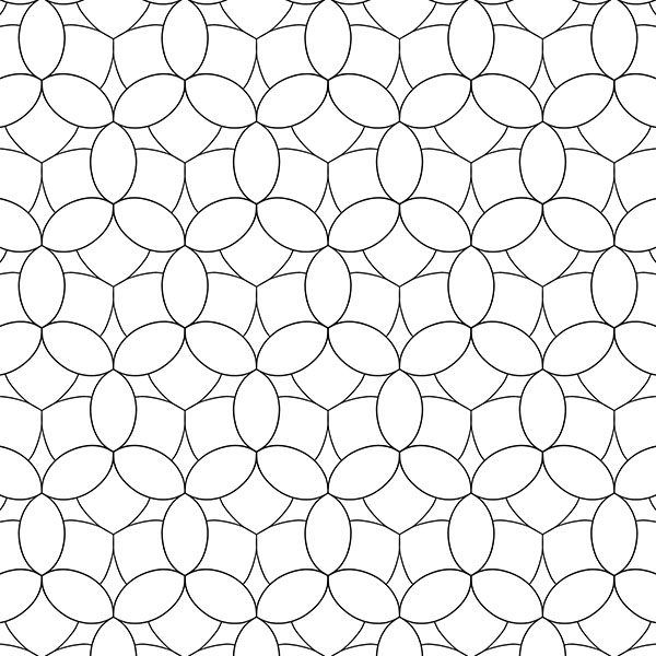 Interlocking Petals Geometric Flow Pattern