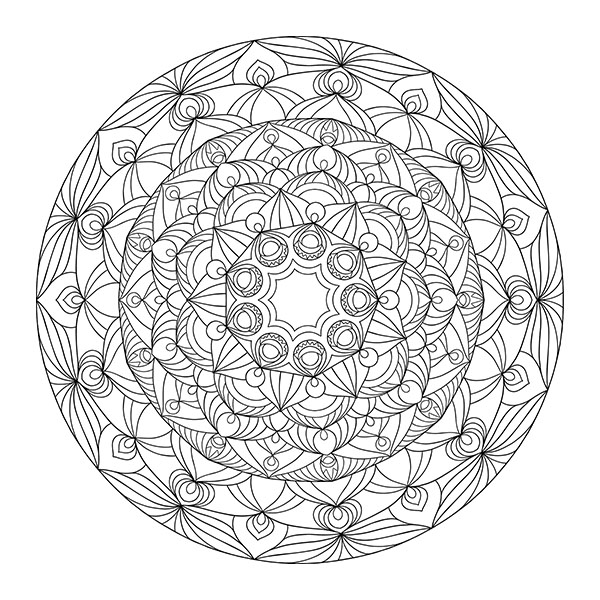 Elegant Spiral Lotus Meditation Circle