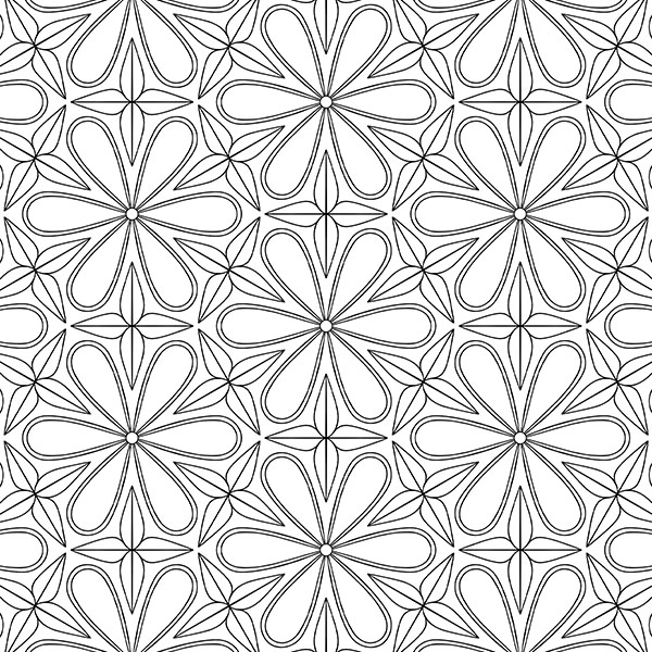 Flowing Petals Geometric Flower Garden