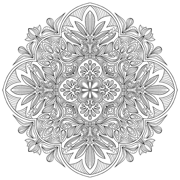 Mandala Floral Layered Petals Swirls Image